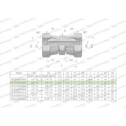 Inch hydraulic connector AA 3 8 BSP Warynski