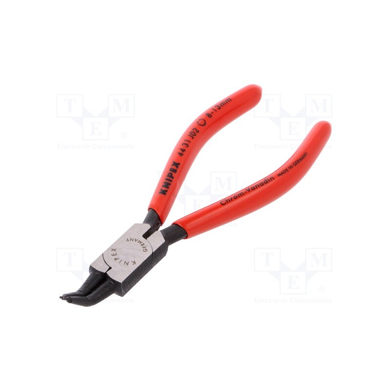 1 pcs x KNIPEX - 44 31 J02 - Pliers, for circlip, internal, 8÷13mm, Pliers len: 140mm, angular