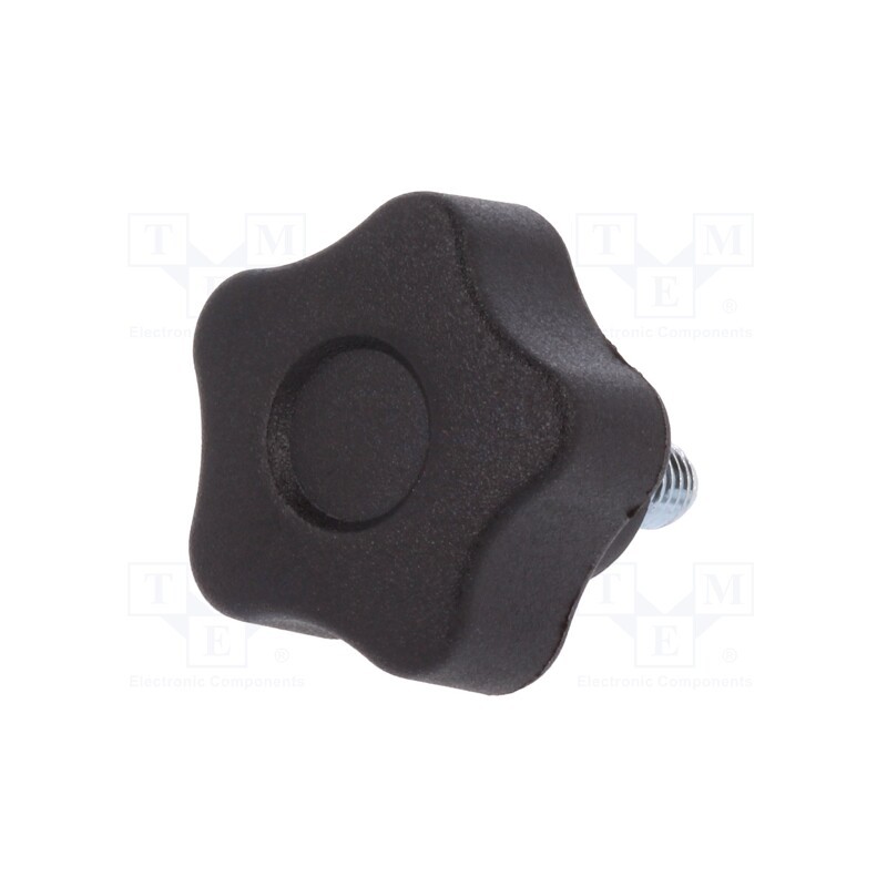 1 pcs x ELESA+GANTER - VCT.25 P-M5X10-C9 - Knob, Ø: 25mm, Ext.thread: M5, 10mm, H: 19mm, technopolymer PA