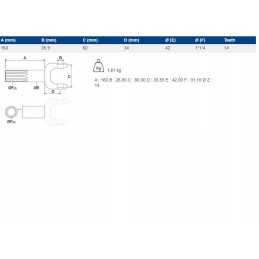 Polos drive short new holland case 5191549 cnh