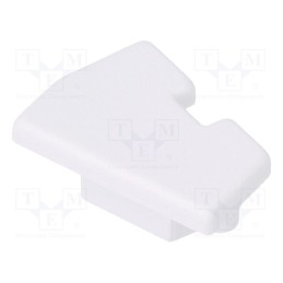 1 set x TOPMET - A9950001 -AS - Cap for LED profiles, white, 2pcs, ABS, GEN2,with hole, EDGE10