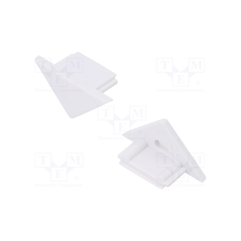1 set x TOPMET - 91070001 -AS - Cap for LED profiles, white, 2pcs, ABS, TRIO10