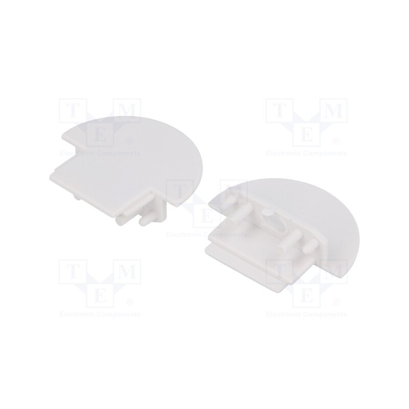 1 set x TOPMET - 76510001 -AS - Cap for LED profiles, white, 2pcs, ABS, GROOVE10