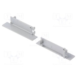 1 set x TOPMET - 23120022 -AS - Cap for LED profiles, grey, 2pcs, ABS, FLAT8