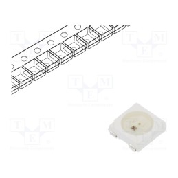 2 pcs x DONGGUAN OCCIDENTAL OPTOELECTRONICS - SK6812-001 - Programmable LED, SMD, 5050,PLCC4, RGB, 5x5x1.6mm, 3.7÷5.5V