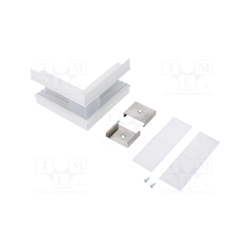 1 set x TOPMET - V4770001S - Connector 270°, white, aluminium, VARIO30-05