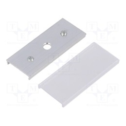 1 set x TOPMET - C1900000 - Connector 180°, natural, aluminium,polycarbonate, LINEA20