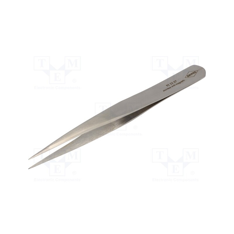 1 pcs x KNIPEX - 92 22 07 - Tweezers, 115mm, for precision works, Blade tip shape: sharp