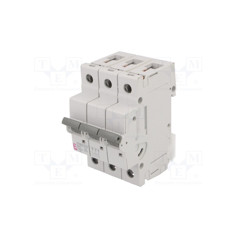 1 pcs x ETI POLAM - ETIMAT P10 3P B16 - Circuit breaker, 230/400VAC, Inom: 16A, Poles: 3, Charact: B, 10kA