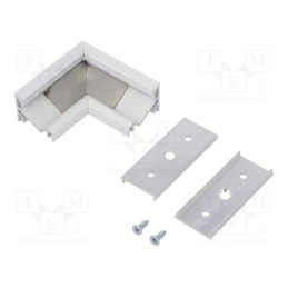 1 set x TOPMET - A4990001 - Connector 90°, white, aluminium, CORNER14