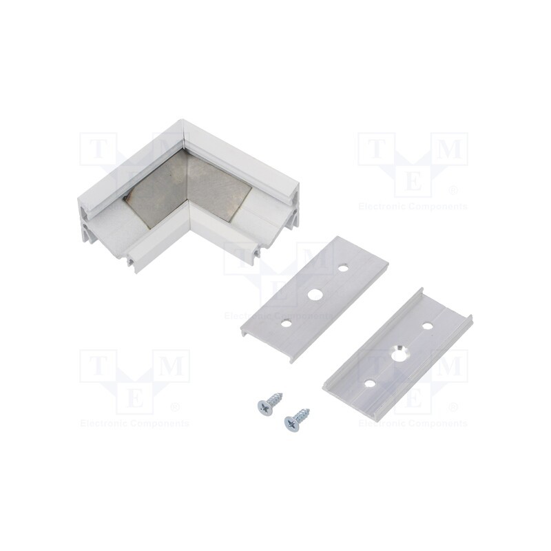 1 set x TOPMET - A4990001 - Connector 90°, white, aluminium, CORNER14