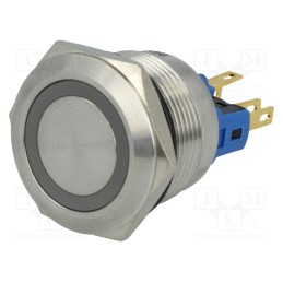 1 pcs x ONPOW - GQ22-11E/B/24V - Switch: vandal resistant, Pos: 2, SPST-NO + SPST-NC, 3A/220VAC
