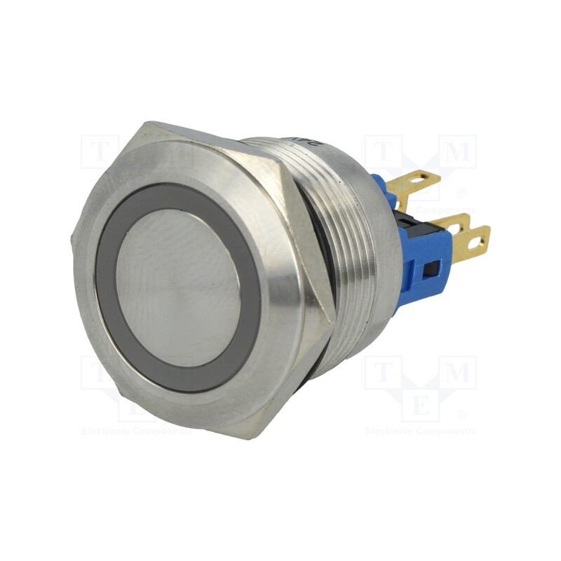 1 pcs x ONPOW - GQ22-11E/B/24V - Switch: vandal resistant, Pos: 2, SPST-NO + SPST-NC, 3A/220VAC
