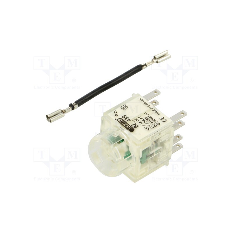 1 pcs x SCHLEGEL - BZ_494 - Contact block, -30÷70°C, IP00, Contacts: NC + NO x2, 3mm