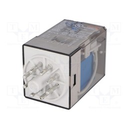 1 pcs x FINDER - 60.12.9.024.0040 - Relay: electromagnetic, DPDT, Ucoil: 24VDC, Icontacts max: 10A