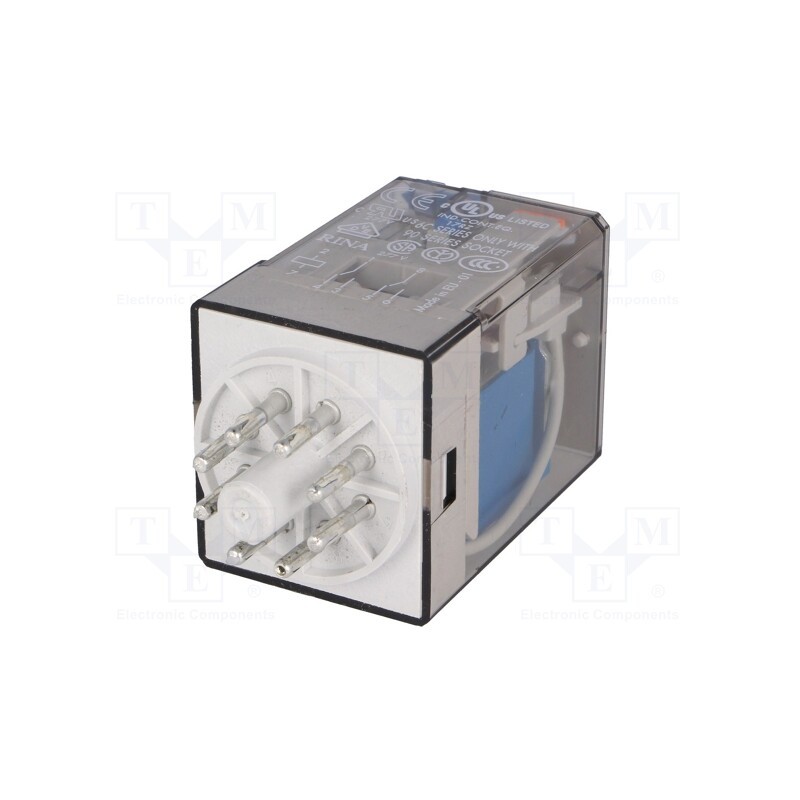 1 pcs x FINDER - 60.12.9.024.0040 - Relay: electromagnetic, DPDT, Ucoil: 24VDC, Icontacts max: 10A