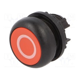 1 pcs x EATON ELECTRIC - M22S-DR-R-X0 - Switch: push-button, 22mm, Stabl.pos: 2, red, none, IP67, flat, Pos: 2