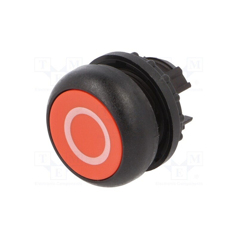 1 pcs x EATON ELECTRIC - M22S-DR-R-X0 - Switch: push-button, 22mm, Stabl.pos: 2, red, none, IP67, flat, Pos: 2