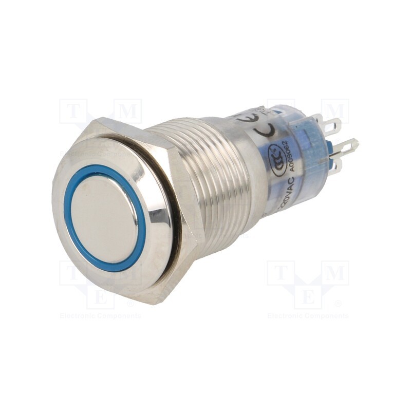 1 pcs x ONPOW - LAS2-GQF-22ZE/B/12VDC - Switch: vandal resistant, Pos: 2, DPDT, 0.5A/220VAC, 1A/24VDC, IP40