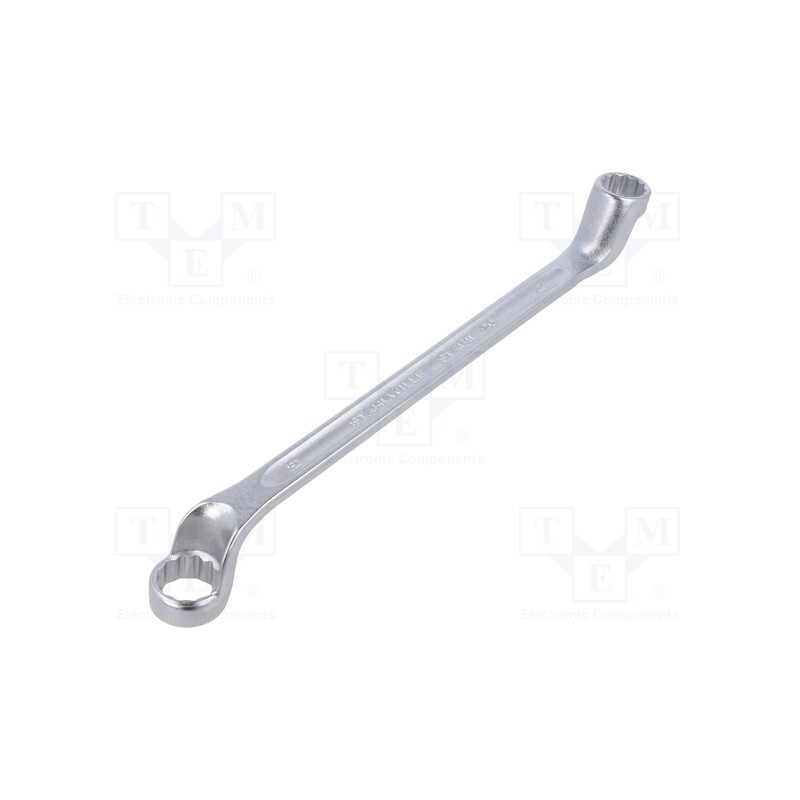 1 pcs x STAHLWILLE - 41041617 - Wrench, box, 16mm,17mm, chromium plated steel, L: 255mm, offset