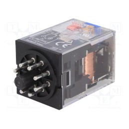 1 pcs x OMRON - MKS2PIN DC24 - Relay: electromagnetic, DPDT, Ucoil: 24VDC, Icontacts max: 10A