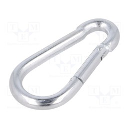 1 pcs x DROMET - KSO10100 - Carabiner, steel, for rope, L: 100mm, zinc, 10mm