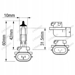 Halogen bulb h4 bepco 12v 55 60w p43t 38