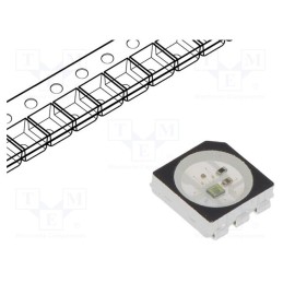 2 pcs x WORLDSEMI - WS2813B-B - Programmable LED, SMD, 5050,PLCC6, RGB, 5x5x1.6mm, 3.5÷5.3V