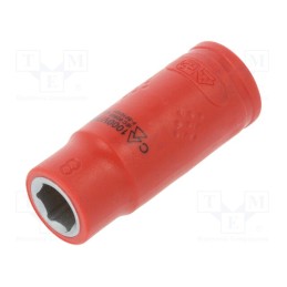 1 pcs x WIHA - 43093 - Socket, 6-angles,insulated,socket spanner, HEX 8mm, 1/4', 42mm