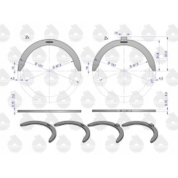 Set of half rings n 0 50 II cut 91250622