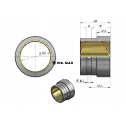 Axle bush set, high, c 330 360