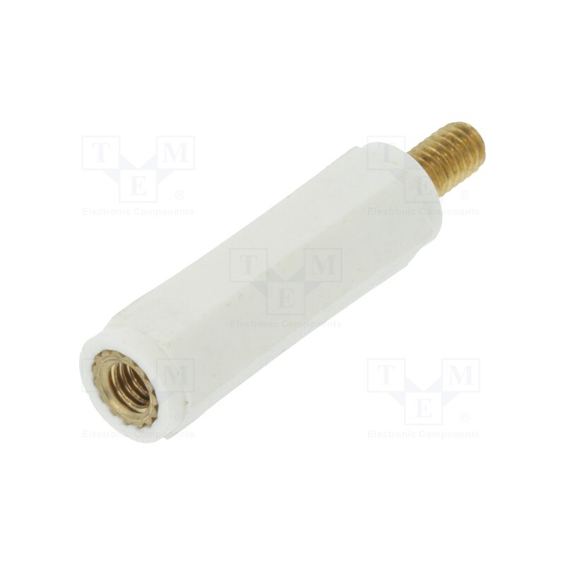 1 pcs x DREMEC - 2186X28 - Insulating sleeve, Int.thread: M4, L: 28mm, UL94V-2, Mat: polyamide