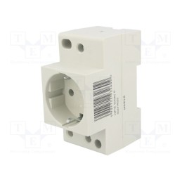 1 pcs x ETI POLAM - T-2P+Z SCHUKO P - F-type socket (Schuko), 230VAC, 10A, for DIN rail mounting