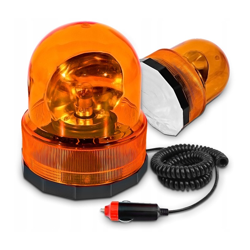 Rooster warning lamp, orange, magnet, 24v