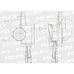 Air pipe connector with valve c 330 360 mi