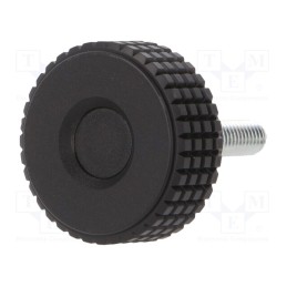 1 pcs x ELESA+GANTER - MBT.30 P-M6X20-C9 - Knob, Ø: 31mm, Ext.thread: M6, 20mm, H: 24mm, technopolymer PP, MBT-P