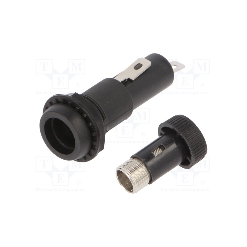 1 pcs x OPTIFUSE - PMA-KS-06-Q1S - Fuse holder, 6.3x32mm, 15A, on panel, 250VAC, UL94V-1