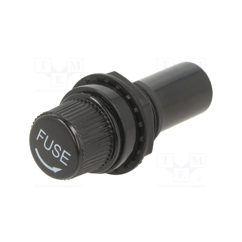 1 pcs x OPTIFUSE - PMA-KS-02-Q1S - Fuse holder, 6.3x32mm, 10A, on panel, 250VAC, UL94V-1