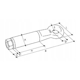 Towing hitch, swivel eye for welding, diameter 52