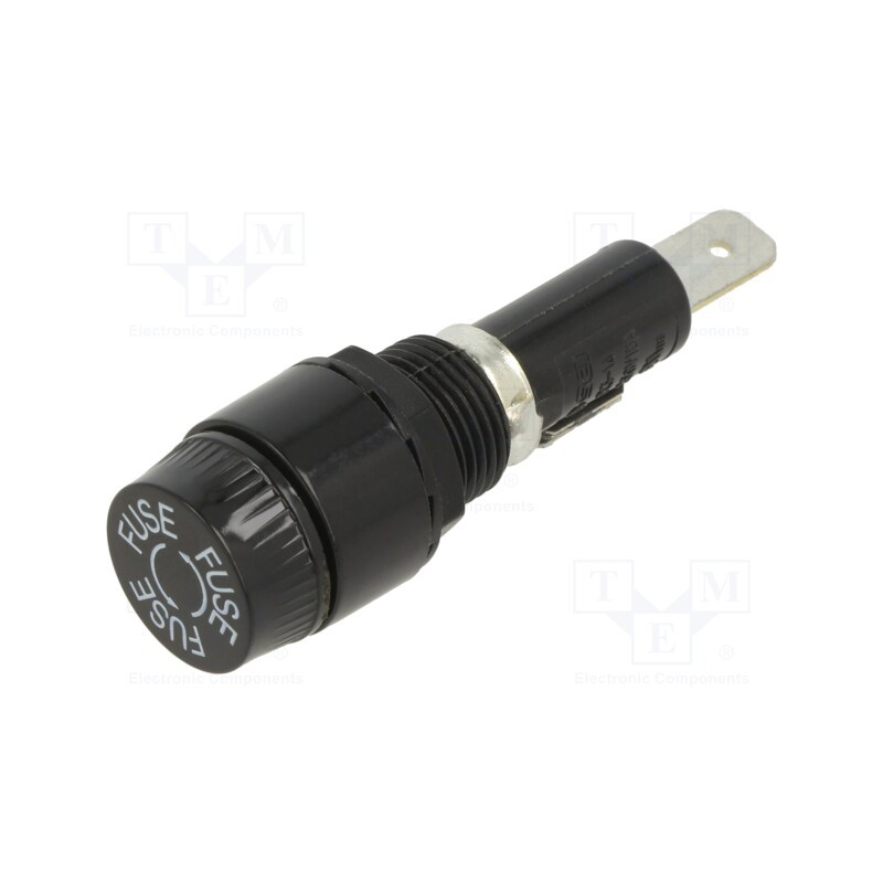 1 pcs x OPTIFUSE - PMA-KB-03-Q2S - Fuse holder, 6.3x32mm, 10A, on panel, 250VAC, UL94V-1