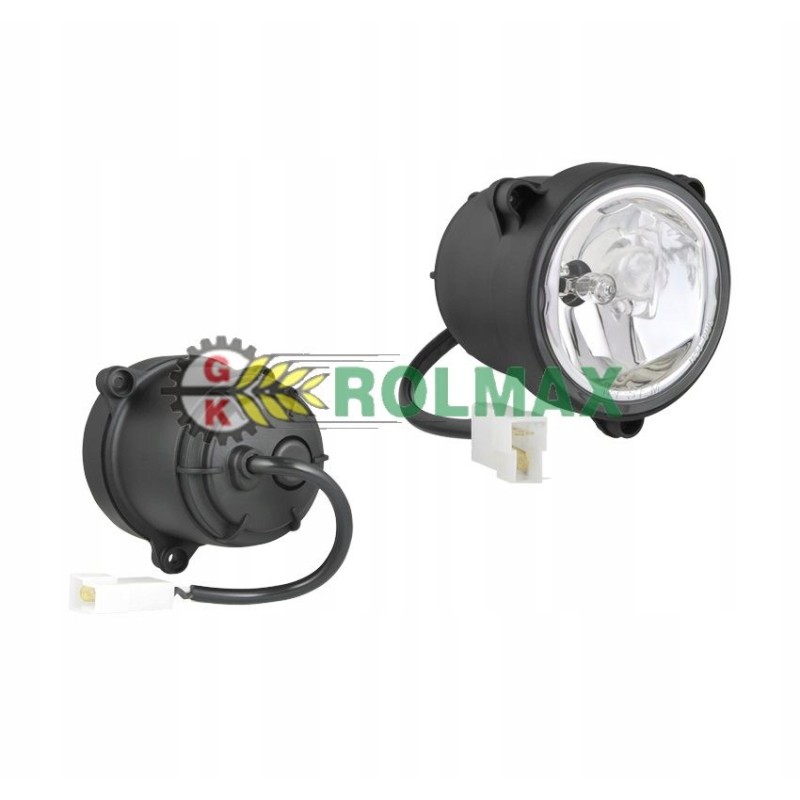 Halogen work lamp with cable and amp connector