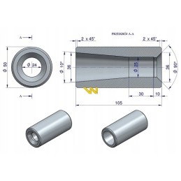 Front loader tine bush 710 810 1100 680 Warynsk