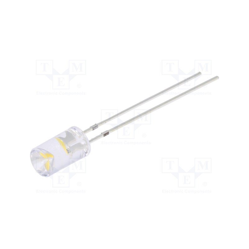 2 pcs x OPTOSUPPLY - OSM5DF5MC1B - LED, 5mm, white warm, blinking, 330÷500mcd, 120°, 3÷5V, 1.5Hz