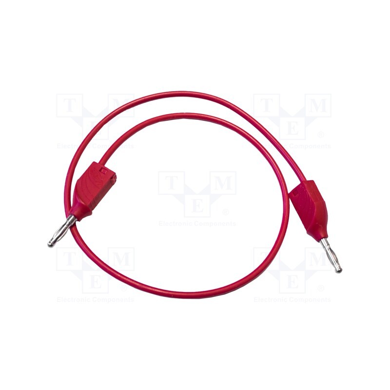 1 pcs x MUELLER ELECTRIC - BU-2929-M-39-2 - Test lead, 20A, banana plug 4mm,both sides, Urated: 3kV, Len: 1m
