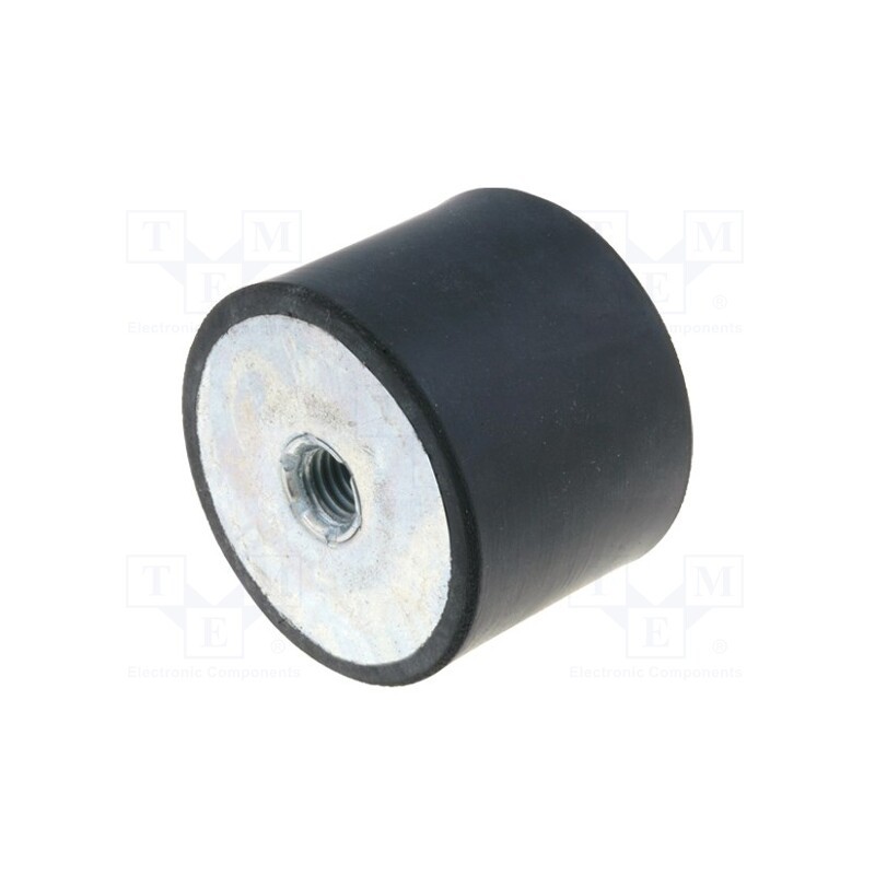 1 pcs x ELESA+GANTER - DVA.3-40-30-M8-55 - Vibration damper, M8, Ø: 40mm, rubber, L: 30mm, H: 8mm, 1535N, 205N/mm