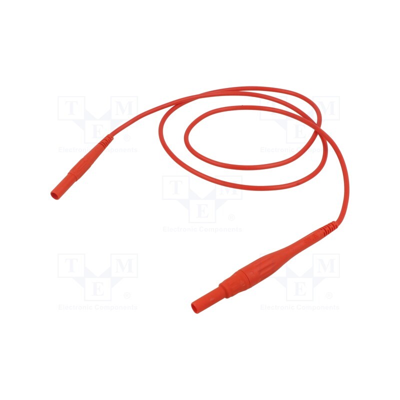1 pcs x STu00c4UBLI - 66.9395-10022 - Test lead, 8A, banana plug 4mm,both sides, insulated, Urated: 1kV