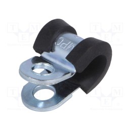 1 pcs x MPC INDUSTRIES - LKD10612 - Fixing clamp, ØBundle : 6mm, W: 12mm, steel, Cover material: EPDM