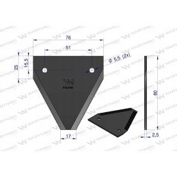 Bison knife strip knife, 20 pcs. Warynski