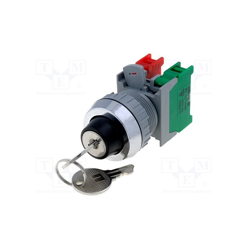 1 pcs x AUSPICIOUS - KS30-1O/C, 1-2 2 POSITION - Switch: rotary, 30mm, Stabl.pos: 2, NC + NO, IP65, KS30, -20÷60°C