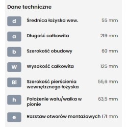 Bearing set ucp211 bearing with casing diameter 55mm